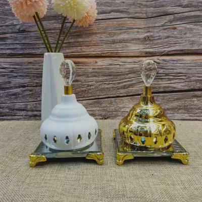 China Arabic Glass Incense Bukhur Burner Ramadan Incense Oud Bakhoor Mabkhara Mubkhar Bukhoor Middle East Incense Censer Burner for sale