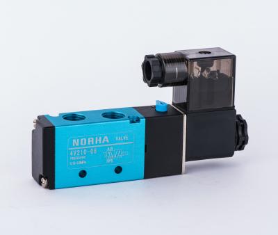 China 16 (cv=0.89) 4V210-08 mm2 Series Five 5 5/2 Way Blue Color Solenoid Valve 2 Position Two Position Pneumatic Control Valves for sale