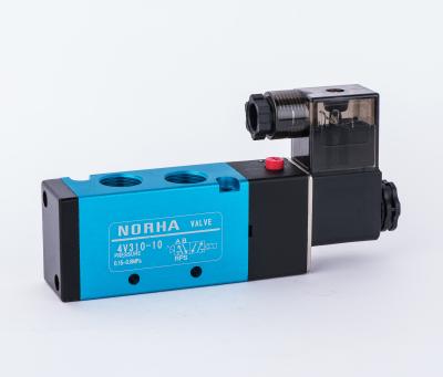 China 4V310 Series 30mm2 (CV=1.68) Blue Color Solenoid Valve 4V310-10 Two Way 2 Position Pneumatic Control Valves Five 5 5/2 Way for sale