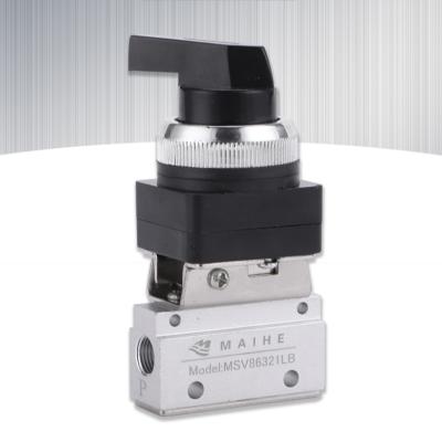 China 12 mSv mm2 (CV=0.67) Series MSV86321LB Manual Operation Directional Mechanical Valve Mechanical Air Solenoid Valves for sale