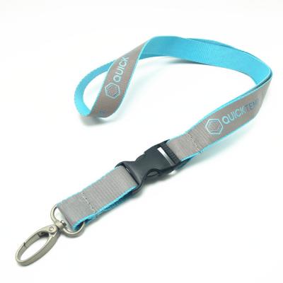 China Wholesale customized Reflective silk screen printed lanyard with plastic buckle for sale