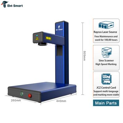 China Laser Marking 2021 Hot Selling 20w Mini Laser Marking Machines For Jewelry Engrave for sale