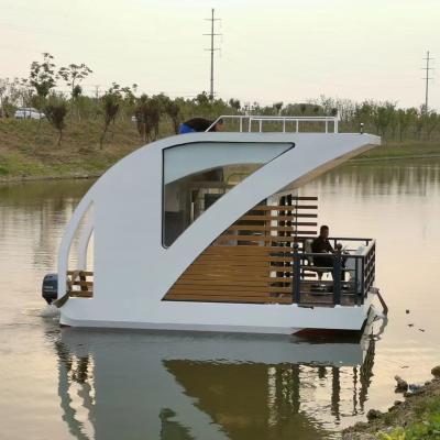 China 11m Family Aluminum 36.5ft Family Yacht Party Leisure Vacation Pontoon Floating Houseboat For Sale for sale