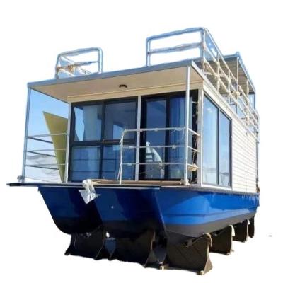 China Gospel 11m Aluminum Aluminum Pontoon Houseboat For Party And Leisure for sale