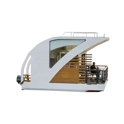 China Luxury Aluminum Gospel 5.6m Aluminum Pontoon Houseboat For Party And Leisure for sale