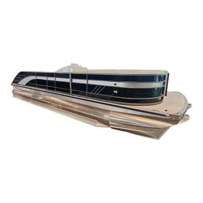 China Aluminum Gospel 760 Aluminum Pontoon Boat For Party And Leisure for sale