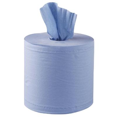 China Eco-friendly advance recycled blue centrefeed paper towel roll for sale