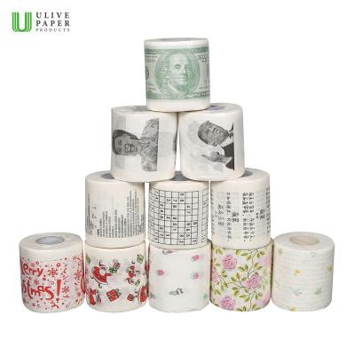 China Virgin Wood Pulps Wholesale Character Printing Funny Toilet Paper In Stock for sale