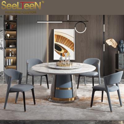 China Modern Nordic Style Home Furniture Round Turn Antique Dinner Table Set for sale