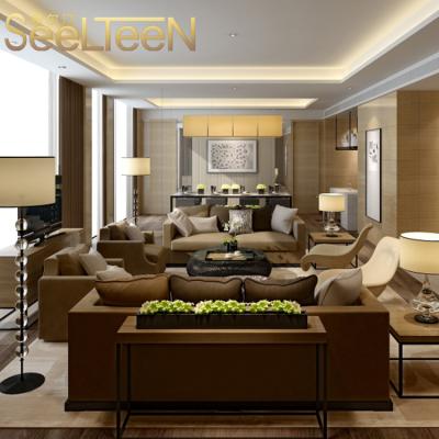 China SeelTeen High Level 5 Star Modern Hotel Bedroom Antique Furniture Set Solid Wood for sale