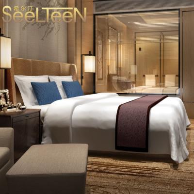 China SeelTeen Contemporary Bedroom Hotel Apartment Bed Room Solid Wood Furniture for sale