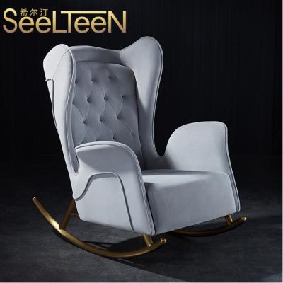 China Modern Simple Modern Fabric Sofa Chair Gray Hotel Living Room Furniture for sale