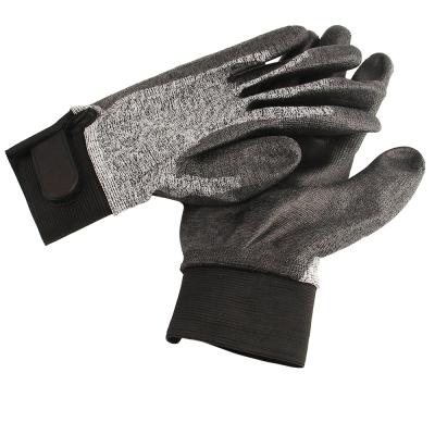 China Construction Nitrile Construction Gloves Anti Cut Works Coated Cut Resistant Mechanic Safety Work Gloves for sale