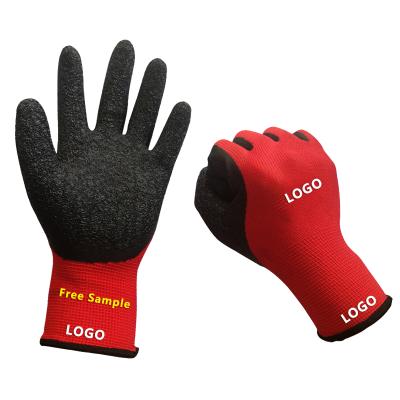 China Wholesale Construction Hand Protective Anti Slip Thermal Rubber Grip Resistant Labor Safety Latex Coated Working Gloves for sale