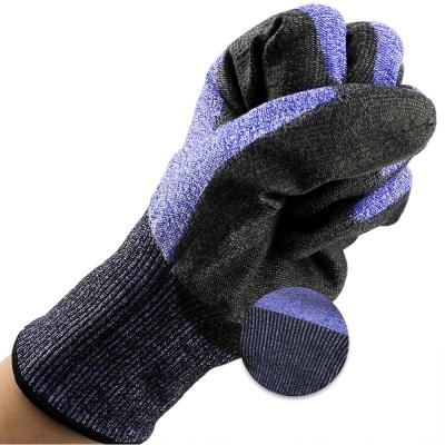 China Highest Cut Logo Working Gloves Custom Cut Resistant Resistant Scratching Nitrile Coated Seamless Knit Wear Resistant Gloves for sale