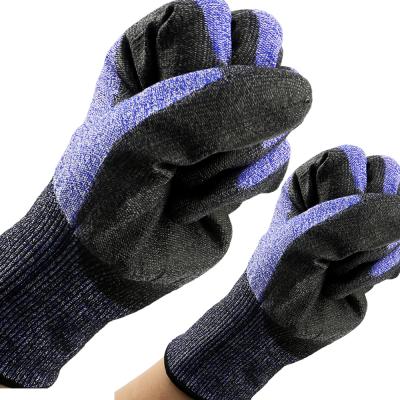 China Highest Cut OEM ODM Logo Working Gloves Cut Resistant Custom Liner Nitrile Coated Seamless Knit Wear Resistant Gloves for sale