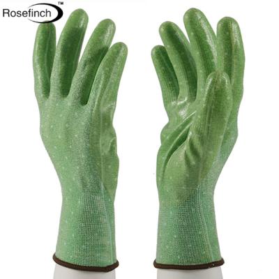 China No Slip& Super grip& Softable Environmental Protection Antibacterial Bamboo Fiber Nitrile Smooth Gardening Coated Gloves for sale