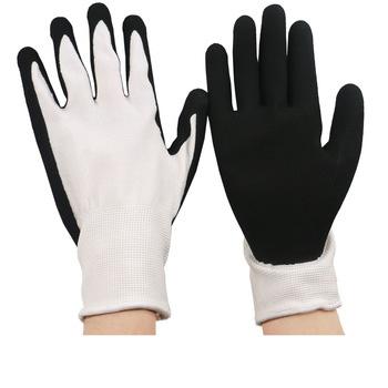 China New Technology Touch Screen Sandy Nitrile Coated Working Gloves Anti-cut Work Glove en388 Comfortable Anti-sweat Glove for sale