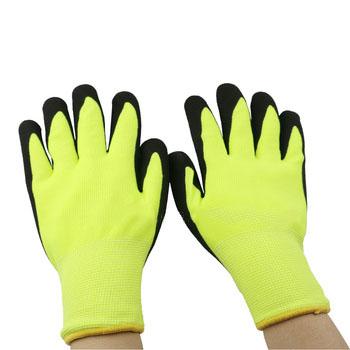 China Hi Vis Automotive Manufacturing Glove Winter Nitrile Coated Thermal Touch Screen Cut Resistant Working Hand Gloves for sale