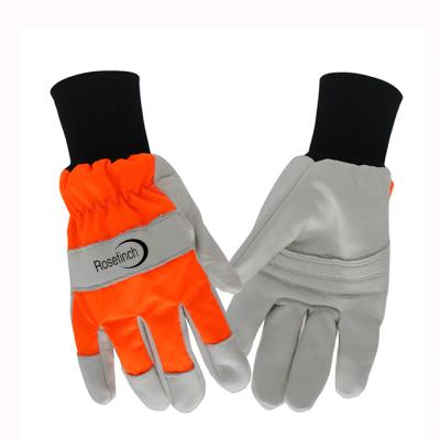 China Durability Power Saw Anti-Cut Work Glove EN388 Oil Field Work Water Repellent Sheep Leather Gloves for sale