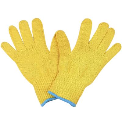 China Fire Resistant Para-aramid Knitted Heat Resistant Flame Retardant Working Gloves / Safety Anti Cut Gloves for sale