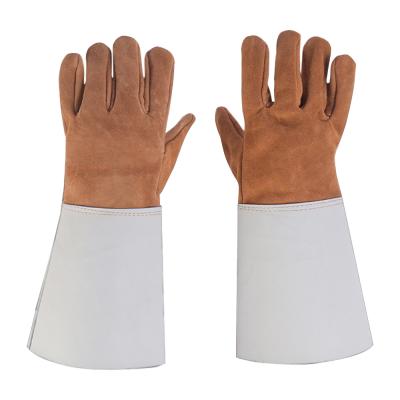 China Thermal Cowhide Safety Working Leather Welding Heat Resistant Gloves for sale