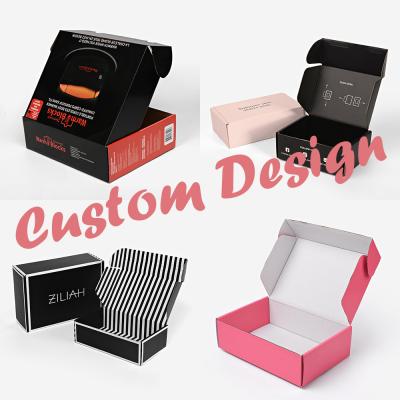 China Wholesale High Quality Recyclable Apparel Packaging Cardboard Custom Design Logo Corrugated Shipping Mailer Box for sale