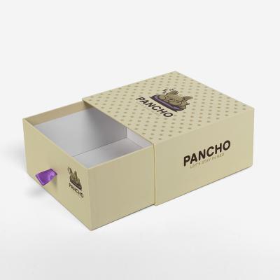 China Recyclable Custom Logo Packaging Sliding Style Gift Wrap Pull Out Cardboard Paper Drawer Box For Dress for sale