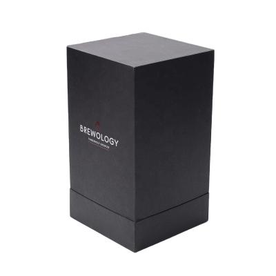 China Factory Direct Wholesale Black Custom Handmade Printed Bottom Lid And Base Top Cover Luxury Rigid Gift Paper Packaging Box For Candle for sale