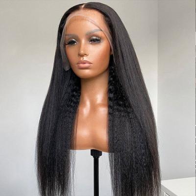 China Body Wave Wholesale 13X4 HD Lace Frontal Wigs Long Hair Brazilian Kinky Straight Glueless Cheap Frontal Wigs For Black Women for sale