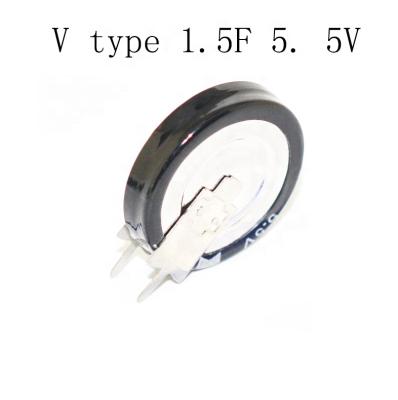 China New standard original type 1.5f 5.5V double layer farad capacitor V capacitor for sale