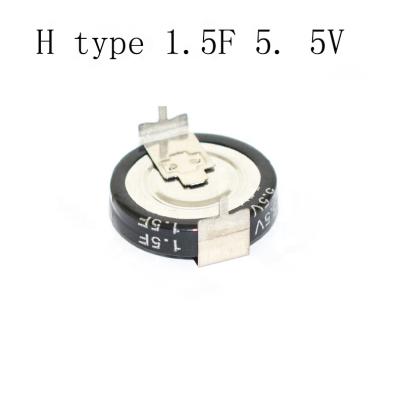 China New standard original 1.5f 5.5V double layer farad capacitor H type capacitor for sale