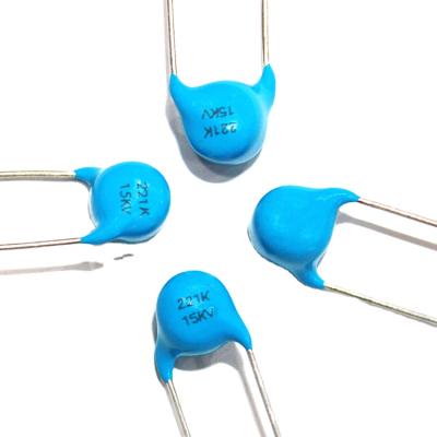 China Competitive Price 15KV 220PF Y5T General Purpose High Voltage Disc Ceramic Capacitor 15KV 221K for sale