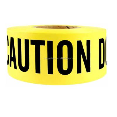 China Warning For Earth And Underground Yellow Black Hazard Safety Stripe Warning Tape 2