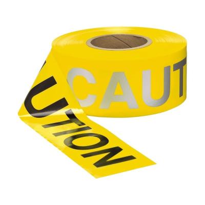 China PE Barrier Non Adhesive Custom Size Untraceable Black Yellow Caution Tape for sale