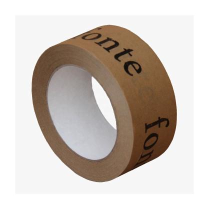 China Brown Freon Proof Self Adhesive Kraft Paper Tape 25mm*50m Used for Carton Packing and Writing and Sealing Environmental Protection for sale