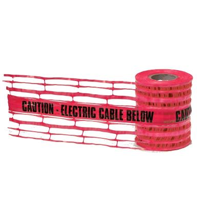 China Underground Utilities Sign Yellow Orange PVC Plastic Underground Warning Mesh For Cable for sale