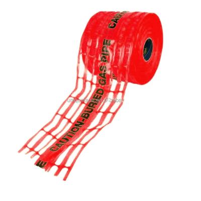 China Underground Utilities Sign Customized Underground Fiber Optic Cable Traceable Security Warning Mesh Tape for sale