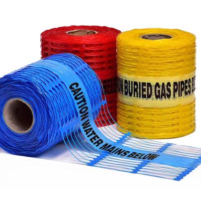 China Underground Utilities Sign Underground HDPE Electrical Cable Warning Device Cable Protection Mesh Detectable BELOW WARNING MESH for sale