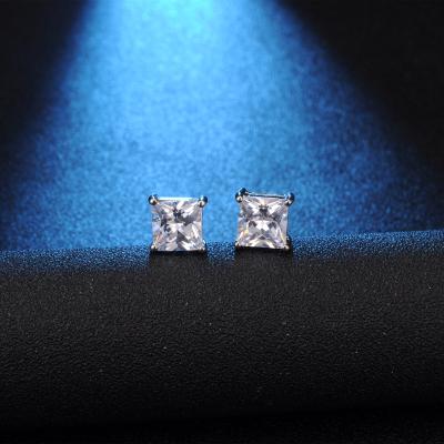 China High quality Korean style sweet and simple fashion Zircon earring copper inlaid round stud for women for sale