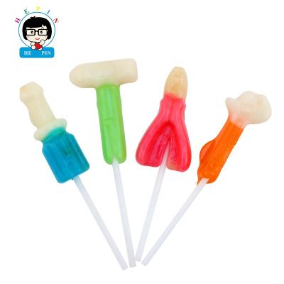 China 2022 MINI Hard Candy To Toy Colorful Fruity Sweet 3D Children TOOL Shape Normal Hard Candy Lollipop for sale