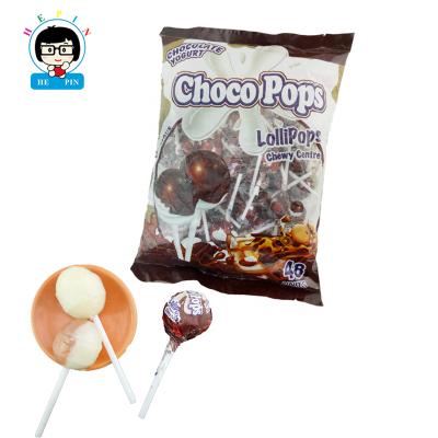 China Natural Hard Soft Handmade Lollipop Candy Sweet Chocolate Hepin Chewy Center for sale