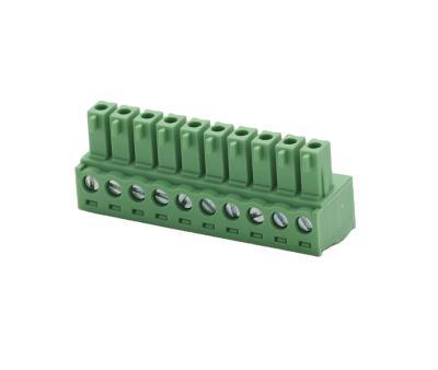 China PA66 Plug-In Terminal Block HW15EDGK Pitch 3.5 / 3.81mm for sale