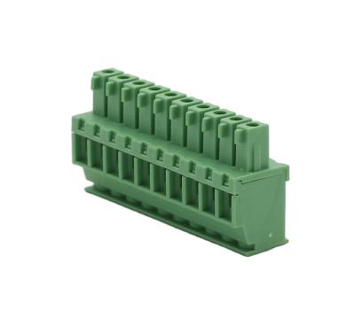 China PA66 Plug-In Terminal Block HW15EDGKA Pitch 3.5 / 3.81mm for sale