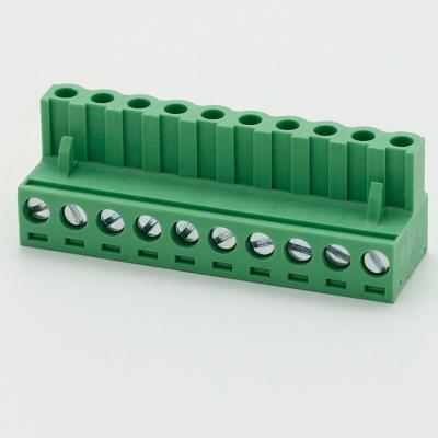 China PA66 Plug-In Terminal Block HW2EDGK Pitch 5.0/5.08/7.5/7.621mm for sale