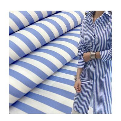 China Wholesale lightweight stretch cotton nylon spandex striped fabric for women loungewear for sale