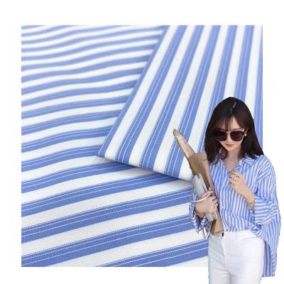 China High Quality Stretch Yarn-dyed Striped Cotton Nylon Fabric For Women's Clothing 110GSM for sale