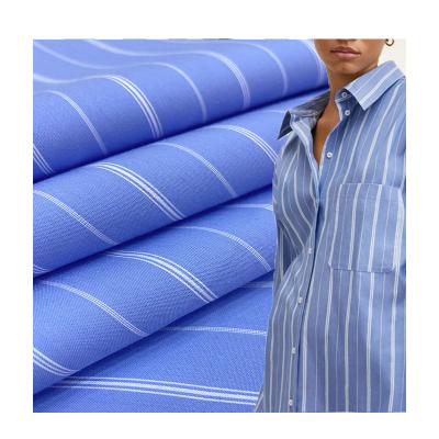 China Stretch in Nylon Stock Spandex Cotton Striped Stretch Blouse and Dress Fabric for sale