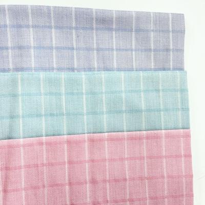 China Factory Supply Double Faced Customized Cotton Polyester Fabric Yarn Dyed Plaid Fabric for sale