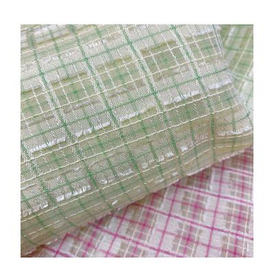 China Shrink-Resistant No Moq Dress Material 100% Polyester Jacquard Fabric For Clothing for sale